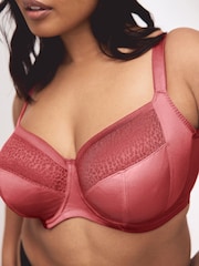 Różowy - F-K Ultimate Support Lace Top Non Padded Full Cup Bra - Obraz 3 z 7