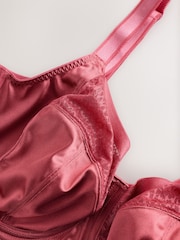 Różowy - F-K Ultimate Support Lace Top Non Padded Full Cup Bra - Obraz 6 z 7