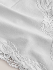 White Lace Trim Seamless Bralette & Thong Set - Image 12 of 12