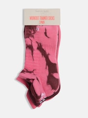 Sweaty Betty Red Workout Trainers Socks 3 Pack - Image 2 of 4