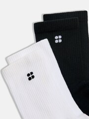 Sweaty Betty Black Pilates Crew Gripper Socks 2 Pack - Image 3 of 3