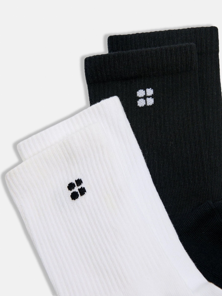 Sweaty Betty Black Pilates Crew Gripper Socks 2 Pack - Image 3 of 3