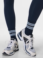 Sweaty Betty Blue Varsity Slogan Socks 3 Pack - Image 2 of 4