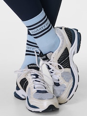 Sweaty Betty Blue Varsity Slogan Socks 3 Pack - Image 3 of 4
