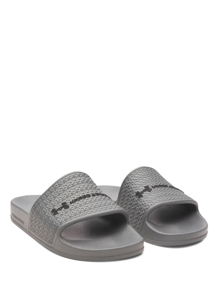 Buy Under Armour Grey Shower Slide Sandals from Next USA display picture 1