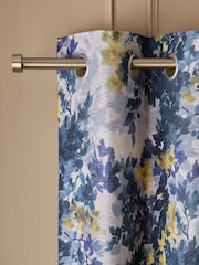 Tapestry Floral Print Eyelet Lined Curtains - Afbeelding 1 van 4