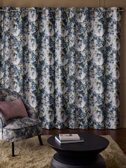 Tapestry Floral Print Eyelet Lined Curtains - Afbeelding 3 van 4