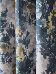 Tapestry Floral Print Eyelet Lined Curtains - Afbeelding 4 van 4