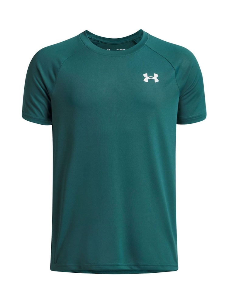 Under Armour Green Cotton Tech 20 Short Sleeve T-Shirt - Image 2 of 3 Under Armour Green Cotton Tech 20 Short Sleeve T-Shirt - Image 2 of 3