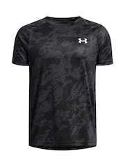 Under Armour Black Ground Cotton Tech 20 Short Sleeve T-Shirt - Image 1 of 2