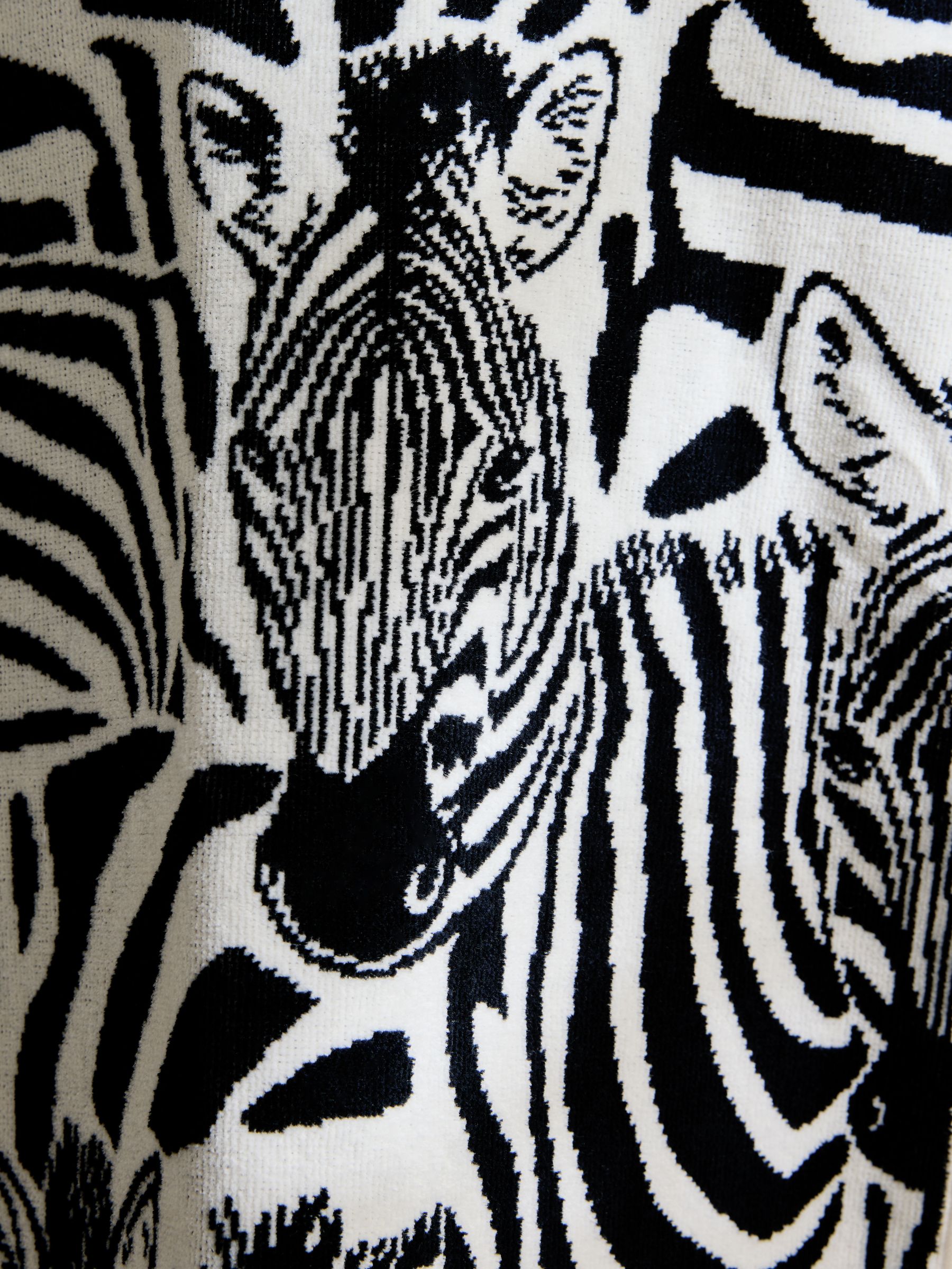 Buy Monochrome Zebra Cotton Towel from Next USA