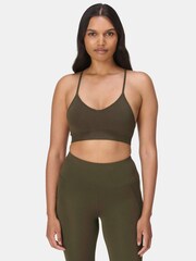 Sweaty Betty Green Soft Ribbed Bra - Image 5 of 6