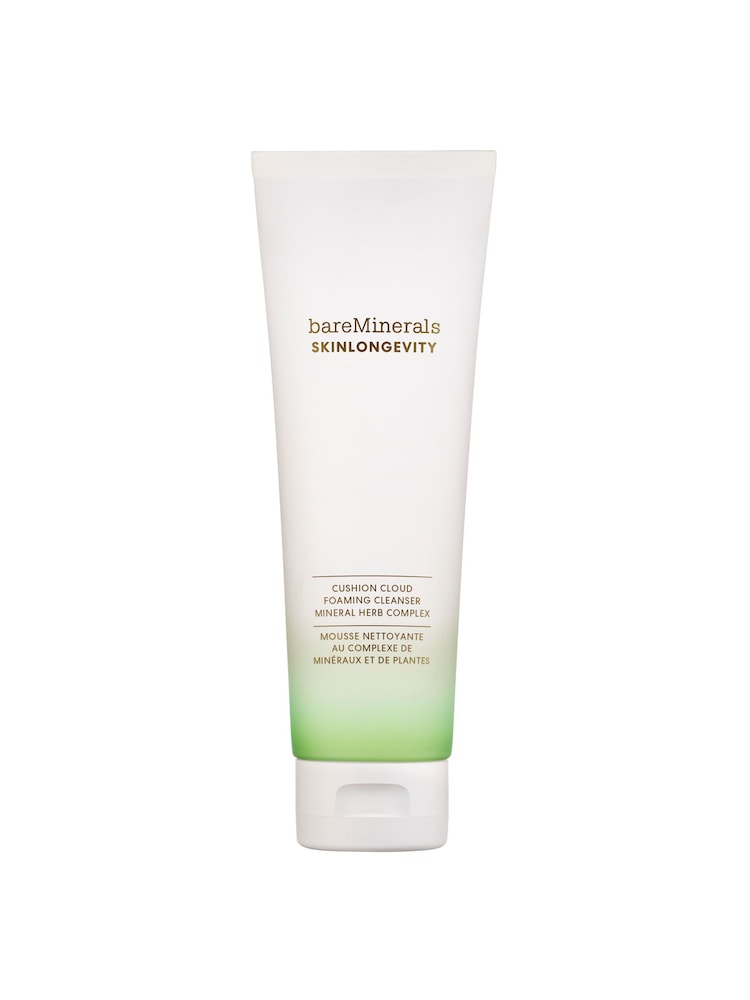 bareMinerals SKINLONGEVITY Cushion Cloud Foaming Cleanser Mineral Herb Complex - Image 1 of 8 bareMinerals SKINLONGEVITY Cushion Cloud Foaming Cleanser Mineral Herb Complex - Image 1 of 8