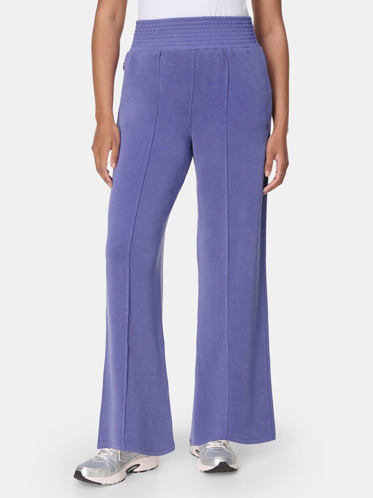 Sweaty Betty Blue Sand Wash Cloud Weight Track Trousers - Image 1 of 7