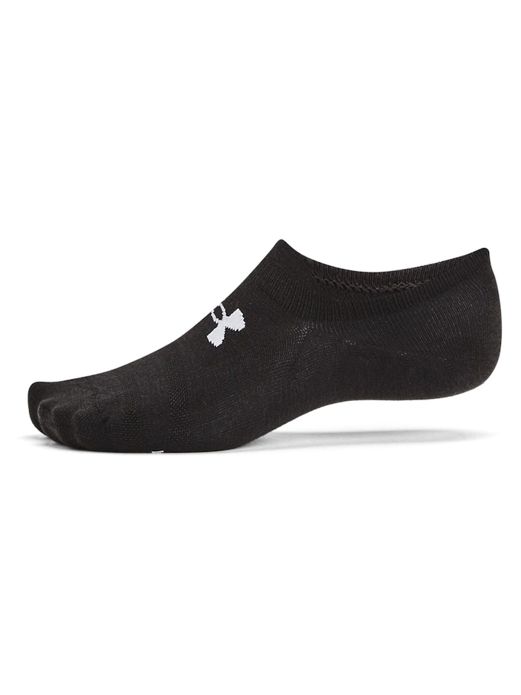 Under Armour Black Unisex Essential Socks 6-Pack - Image 4 of 4