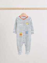 Голубой в стиле сафари - Набор нательных комбинезонов для малышей, 3 шт. - Изображение 2 11