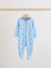 Голубой в стиле сафари - Набор нательных комбинезонов для малышей, 3 шт. - Изображение 3 11