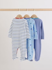 Голубой в стиле сафари - Набор нательных комбинезонов для малышей, 3 шт. - Изображение 5 11