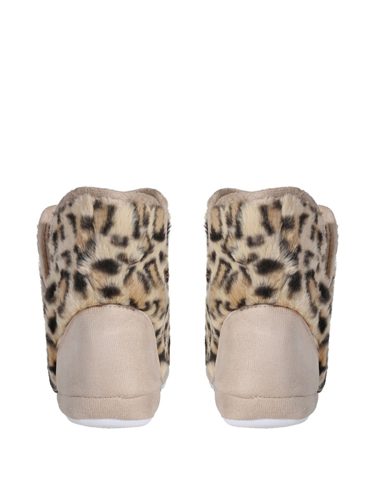 Loungeable Brown Faux Fur Booties - Image 5 of 5