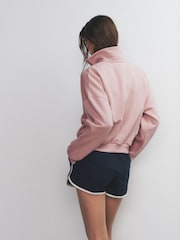 The Set 2 Pack Half Zip Funnel Neck Sweatshirts Cream/Pink - Image 4 of 6