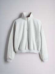 The Set 2 Pack 1/4 Zip Funnel Neck Sweat Tops Black/Grey - Image 3 of 5