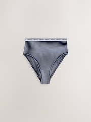海軍藍色/粉色方格圖案 - Cotton Modal Logo Knickers 4 Pack - 圖片 2，共 7