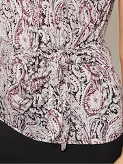 Blusa Long Tall Sally Paisley com Amarração Lateral - Imagem 4 de 4