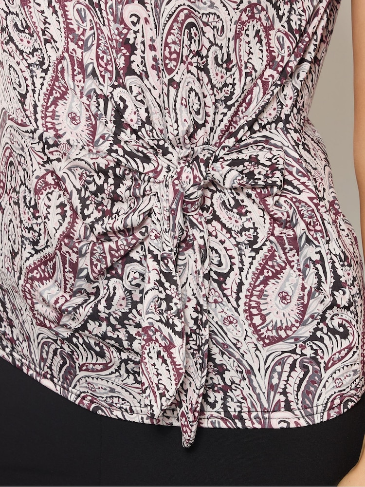 Blusa Long Tall Sally Paisley com Amarração Lateral - Imagem 4 de 4