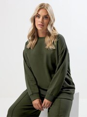 Verde - Moletom com gola redonda Yours Curve - Imagem 1 de 5