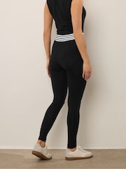 Long Tall Sally Black Stripe Waistband Leggings - Image 3 of 5