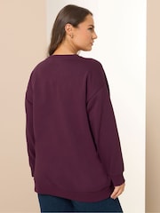 Yours Curve Red Crew Neck Sweatshirt - Image 7 of 8
