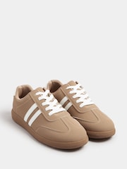 Yours Curve Brown Extra Wide Fit Retro Stripe Trainers - Image 3 of 5