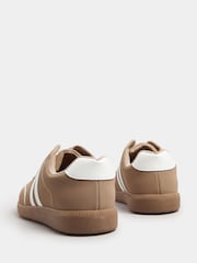 Yours Curve Brown Extra Wide Fit Retro Stripe Trainers - Image 4 of 5