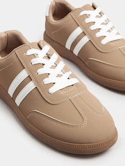 Yours Curve Brown Extra Wide Fit Retro Stripe Trainers - Image 5 of 5