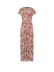Long Tall Sally Red Shirred Waist Maxi Dress - Image 5 of 5