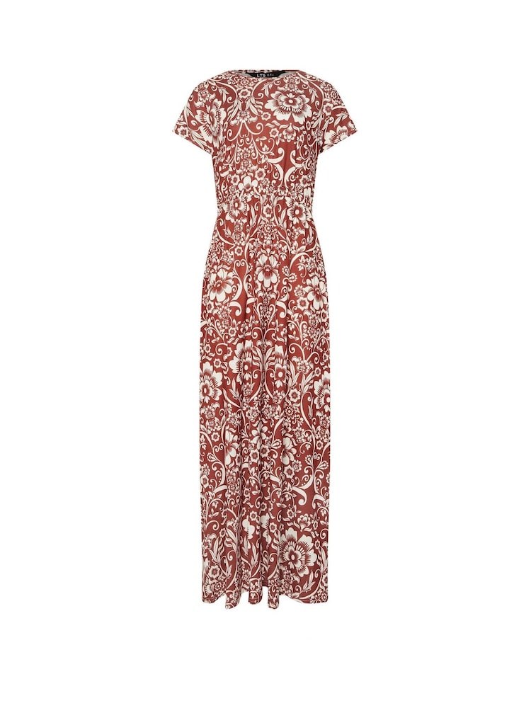 Long Tall Sally Red Shirred Waist Maxi Dress - Image 5 of 5