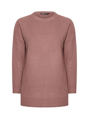 Yours Curve Pink Drop Shoulder Jumper - Image 5 of 5