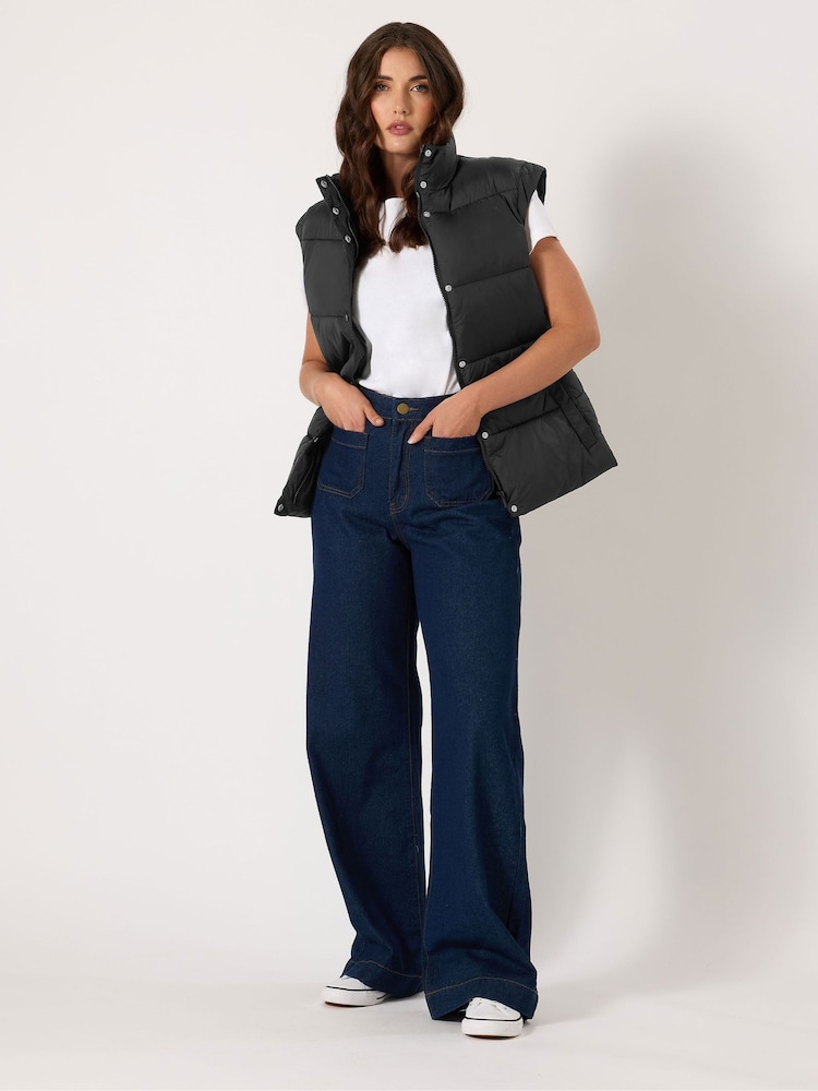 Long Tall Sally Black Padded Gilet - Image 2 of 5