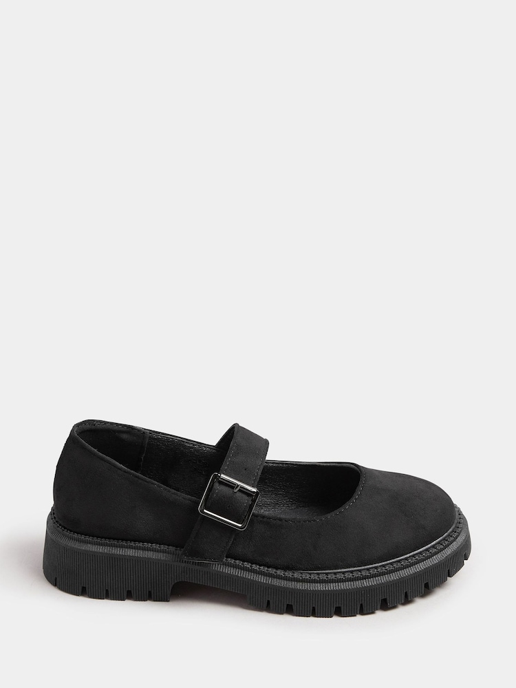 Yours Curve Black Extra Wide Fit Wide Fit Chunky Mary Jane Shoes - Image 1 of 5
