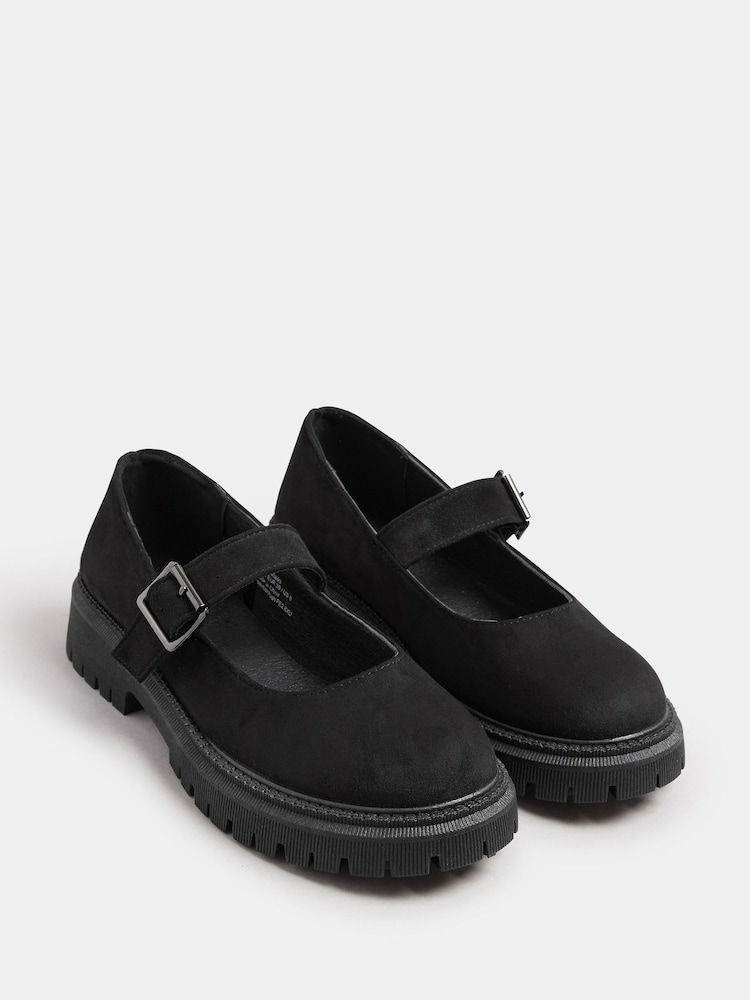 Yours Curve Black Extra Wide Fit Wide Fit Chunky Mary Jane Shoes - Image 2 of 5