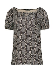 Long Tall Sally Black Textured Boho Top - Image 5 of 5