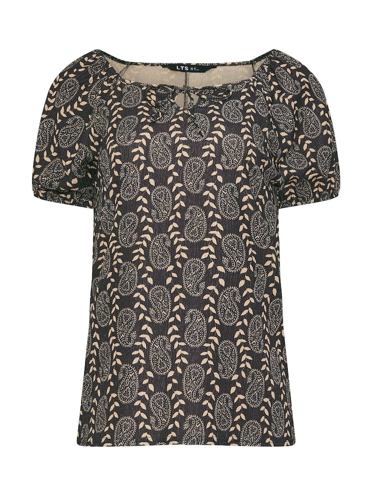 Long Tall Sally Black Textured Boho Top - Image 5 of 5
