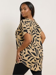 Yours Curve Natural Notch Neck Texture Top - Image 3 of 5
