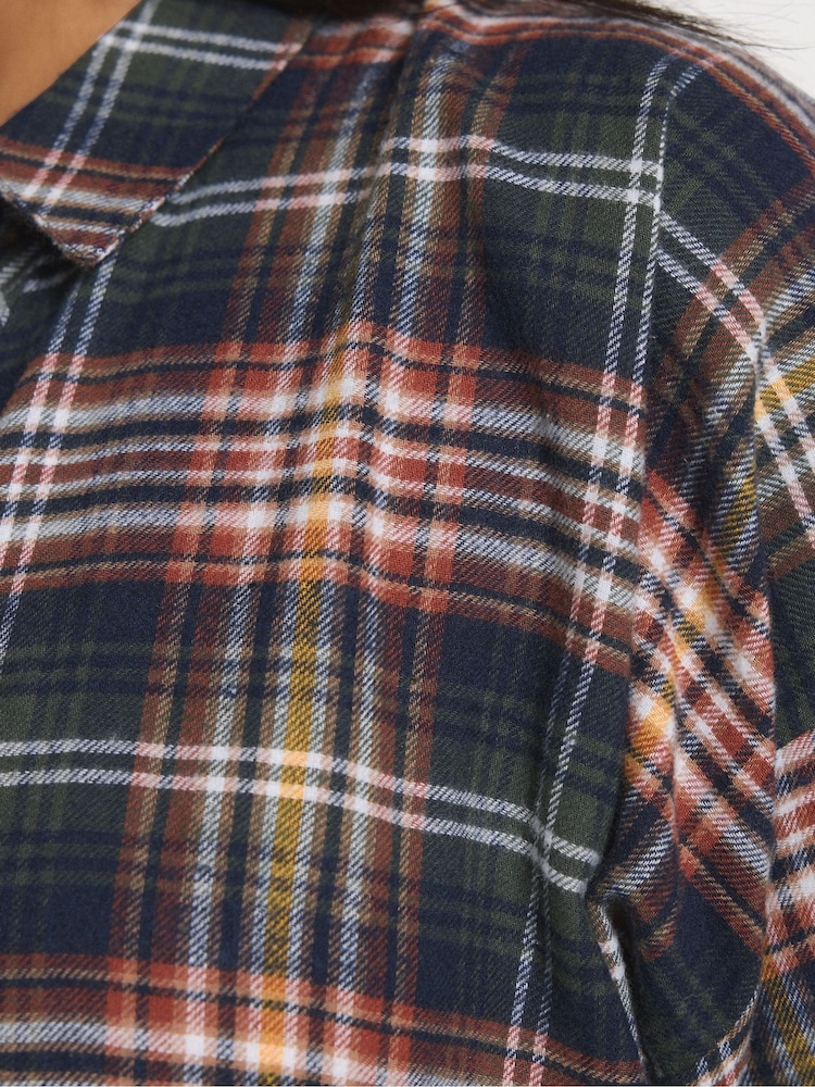 Azul - Yours Curve Oversized Check Shirt - Imagem 5 de 5