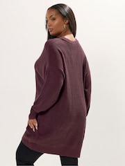 Yours Curve Purple Essential Jumper - Image 3 of 5