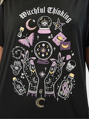 Yours Curve Placement Set In Sleeve T-Shirt - Imagem 5 de 5