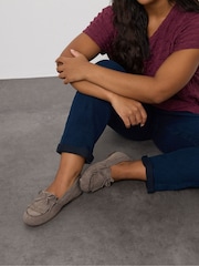 Yours Curve Brown Extra Wide Fit Extra Wide Fit Fringe Moccasin Loafers - Image 1 of 5