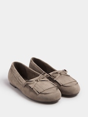 Yours Curve Brown Extra Wide Fit Extra Wide Fit Fringe Moccasin Loafers - Image 2 of 5