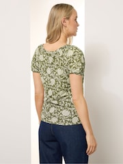 Long Tall Sally Green Textured Boho Top - Image 3 of 5