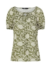 Long Tall Sally Green Textured Boho Top - Image 5 of 5